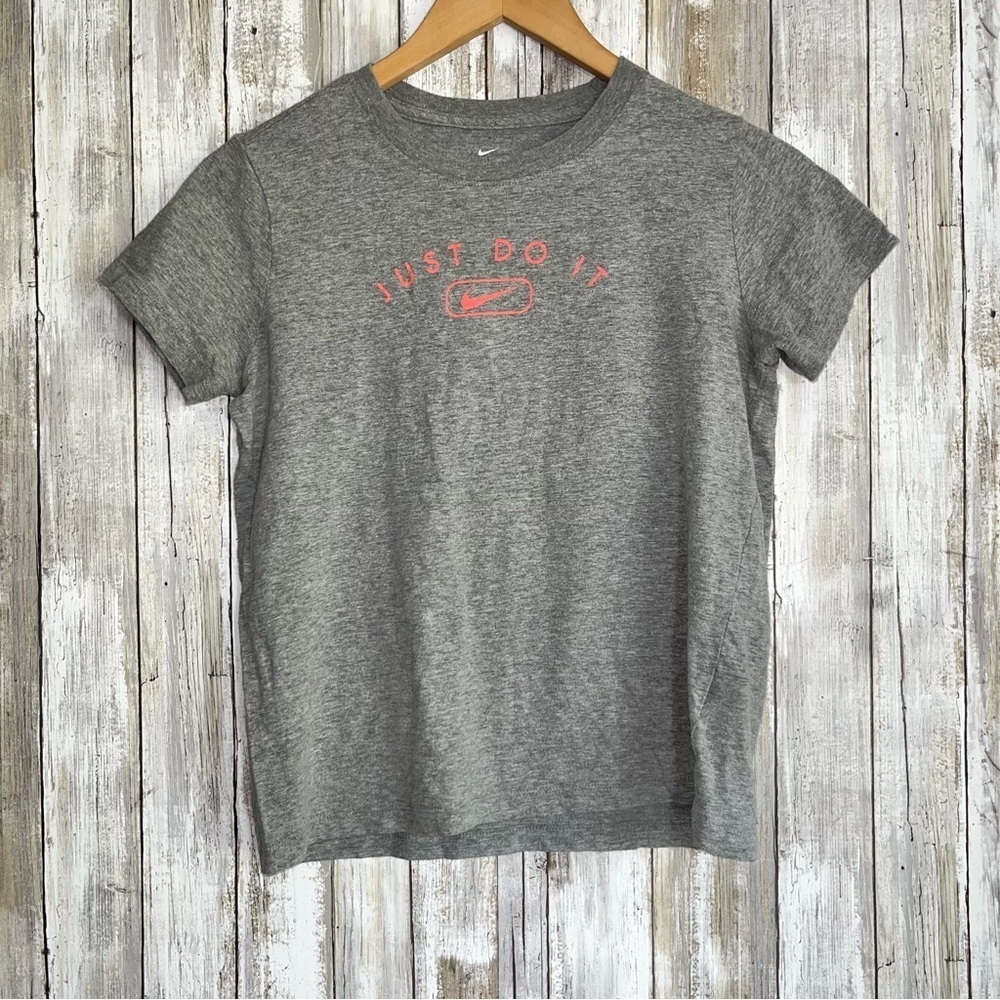 Nike Grey & Pink Just Do It Tee